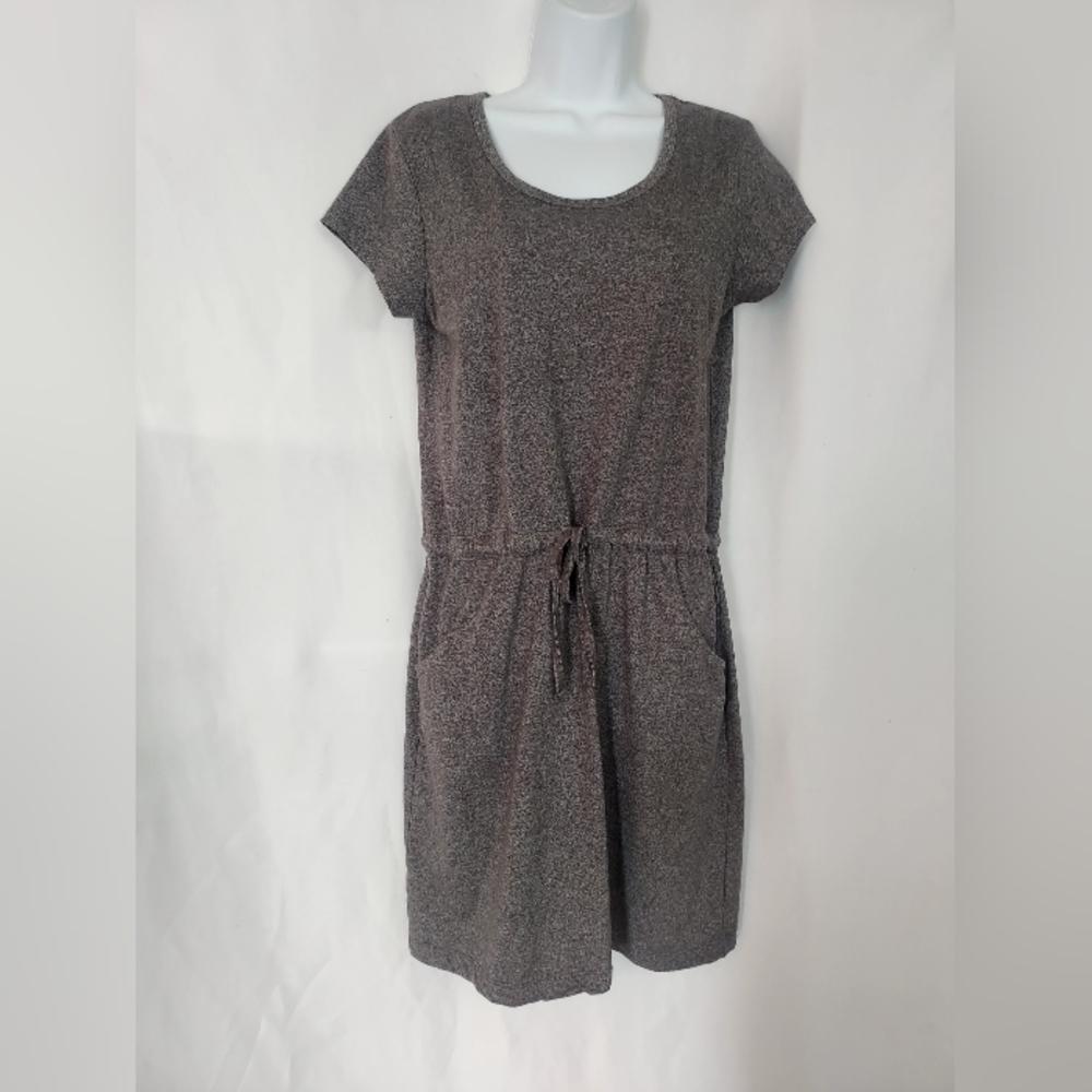 Alpine Design Drawstring Waist Brownish Jersey Dress. Size M